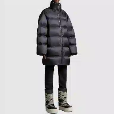 Moncler x Rick Owens Black Long Down Coat