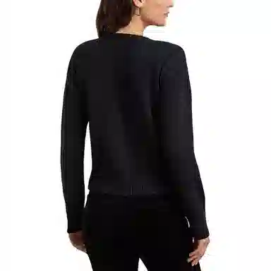 Ralph Lauren Letter Logo Knit Sweater Black