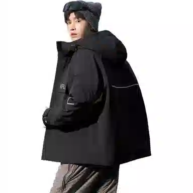 鸭鸭 户外品质鸭绒时尚连帽运动休闲羽绒服 男款