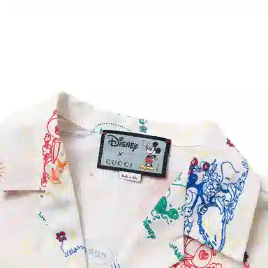 Gucci x Disney Cartoon Print Shirt White