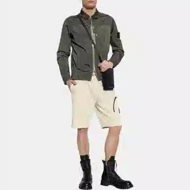 Stone Island Badge Pocket Jacket Green