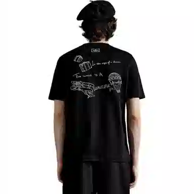 PEACEBIRD MEN Daria Song Tee Black