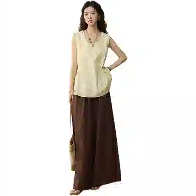 谜秀 百搭气质简约优雅宽松休闲裤 女款