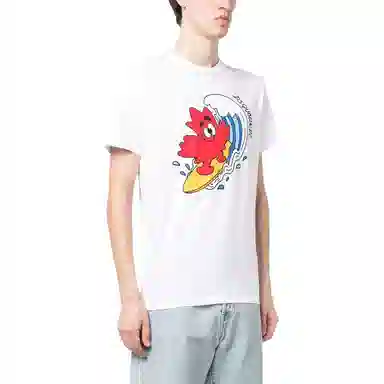 DSQUARED2 SS23 Logo Print Crewneck T-Shirt White