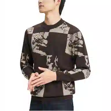 才子 大众休闲保暖修身针织衫 男款