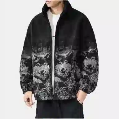 Supreme Wolf Fleece Jacket Black
