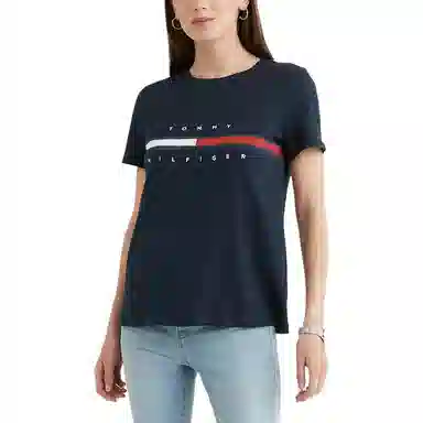 Tommy Hilfiger Embroidered Flag Stripe Logo T