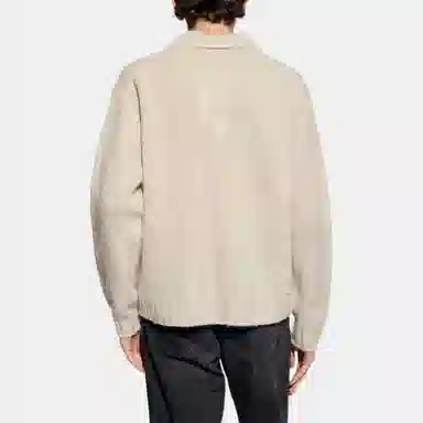Acne Studios SS24 Long Sleeve Polo Sweater Beige