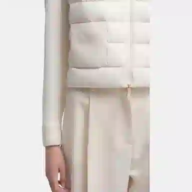 Moncler Padded Corduroy Padded Wool Zip-Up Cardigan