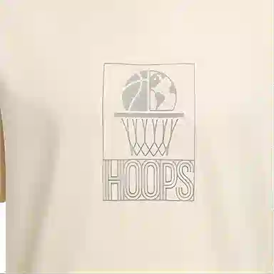 adidas HOOPS T-Shirt Beige
