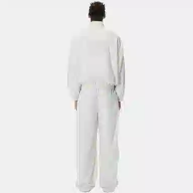 Alexander Wang SS25 Embroidered Logo Zip Jacket White