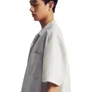 H&M Casual Loose Short Sleeve Shirt Gray