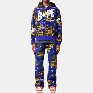 BAPE x Heron Preston Camo Shark Logo Zip Hoodie