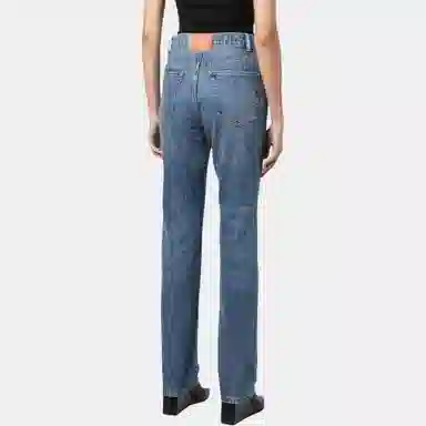 Alexander Wang Loose Straight High Waist Jeans Blue