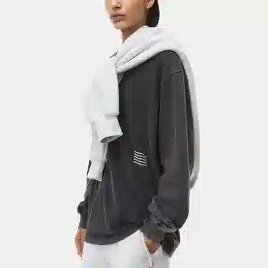 Alexander Wang Logo Knit Acid Wash Sweatshirt