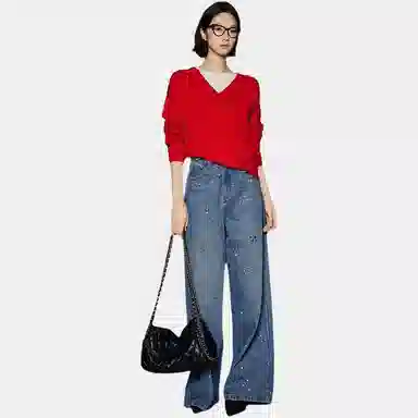 美洋 长袖宽松套头毛衣 女款