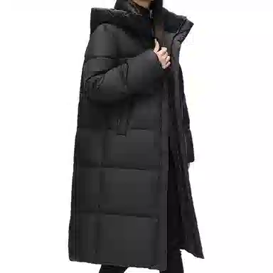 鸭鸭 纯色时尚休闲连帽宽松舒适长袖羽绒服 女款