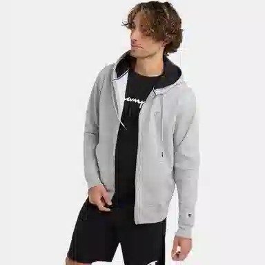 Champion Hoodie Jacket Light Grey