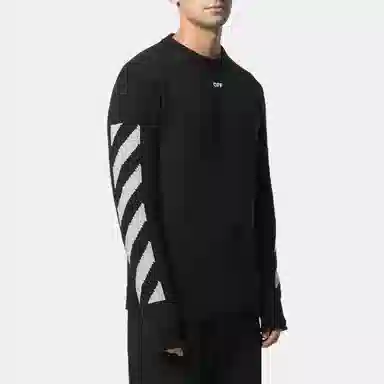 OFF-WHITE SS21 Logo Crewneck Sweater Black