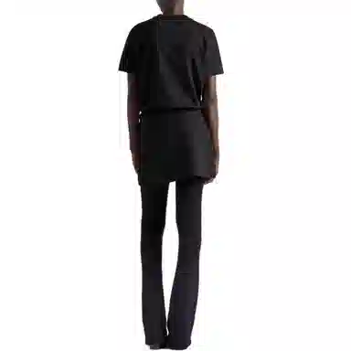 Prada Logo Embroidered T-Shirt Black