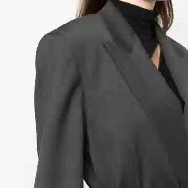 PINKO FW23 Belted Blazer Dark Grey