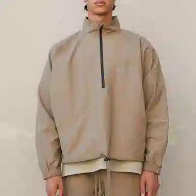 Fear of God Essentials FW21 Half Zip Track Jacket Harvest