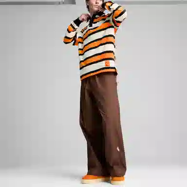 PUMA x CARROTS Striped Long Sleeve Tee Orange White