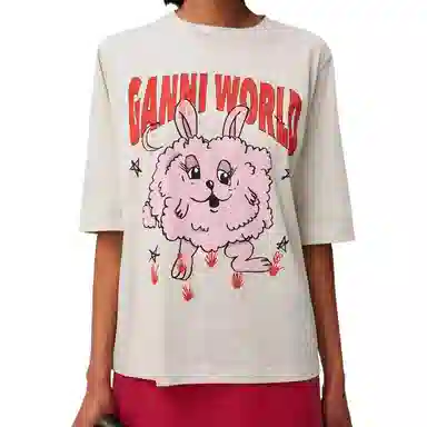 GANNI Logo Graphic T-Shirt