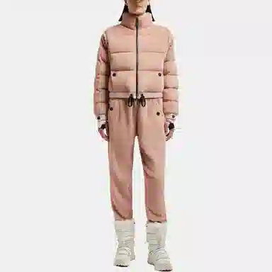 Moncler Short Zip Down Jacket Pink