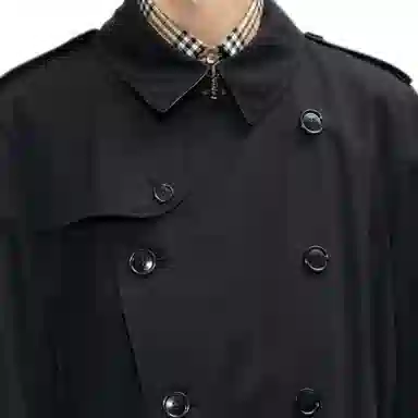 Burberry Double-Breasted Coat Black