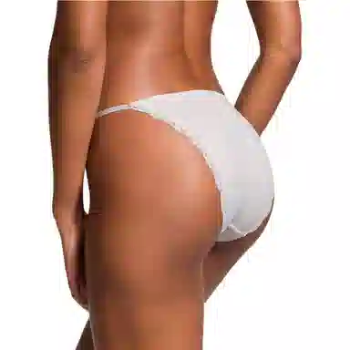 Victoria's Secret DREAM ANGELS Lace Adjustable String Bikini Panty Grey 1