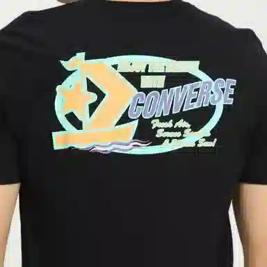 Converse Logo Print T-Shirt Black