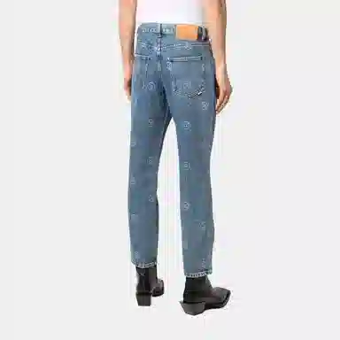 Martine Rose Logo Denim Pants