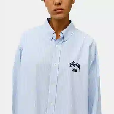 Stussy Wales Bonner FW25 POPLIN SHIRT logo