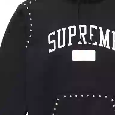 Supreme FW18 Studded Hooded Sweatshirt Black
