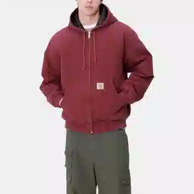 Carhartt WIP Kangaroo Pocket Hoodie Jacket Red
