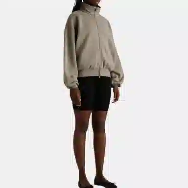 Fear of God Essentials SS24 Zip Up Jacket Heather Grey