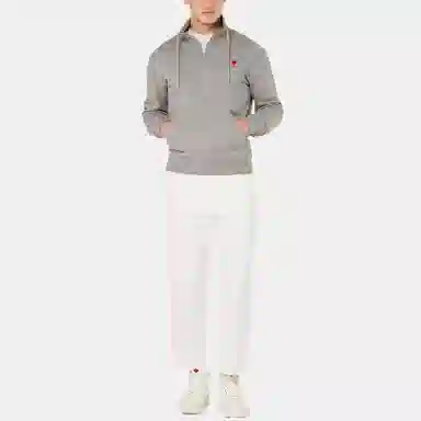 AMIPARIS FW21 Logo Zip Sweatshirt Grey