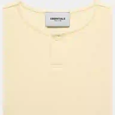 Fear of God Essentials FW21 Thermal Henley Ls ButtercreamCream T