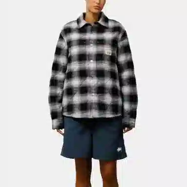 Stussy FW25 QUILTED PLAID SHIRT JACKET