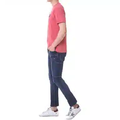 Stone Island Logo Crewneck T-Shirt Pink