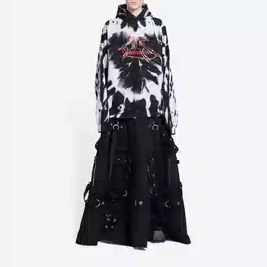 Balenciaga SS22 Tie-Dye Hoodie Black