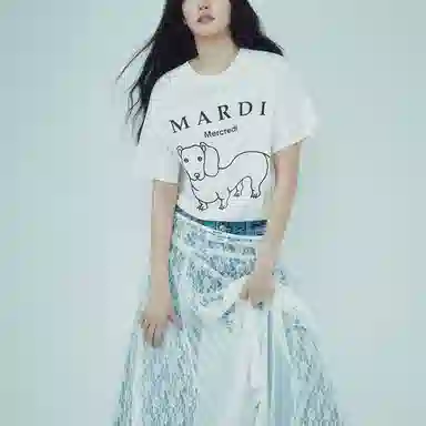 MARDI MERCREDI SS25 TSHIRT DDANJI CH.06_IVORY BLACK T