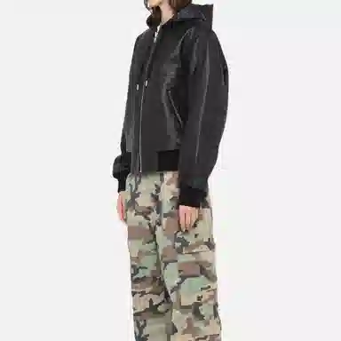 Stussy FW23 SS Link Leather Bomber Black