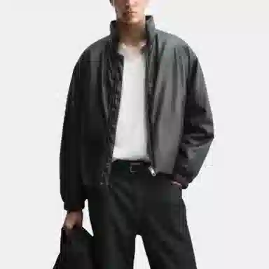 ZARA Casual Loose Stand Collar Zip Cotton Jacket Men