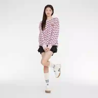 MLB Yankees Logo Pink Sweater