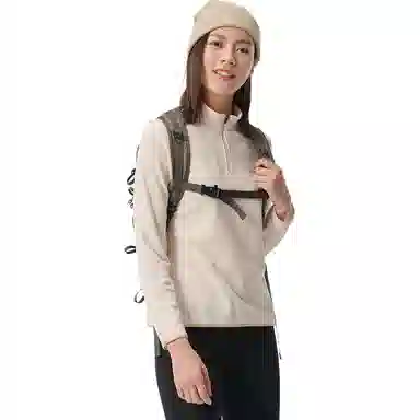 探路者 立领舒适百搭简约卫衣 女款 米色