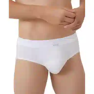 舒雅 透气中腰棉质纯色简约三角裤内裤 男款