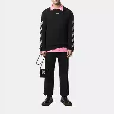 OFF-WHITE SS21 Logo Crewneck Sweater Black