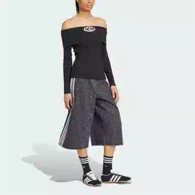 adidas originals Top Off Shoulder logo SS25T